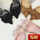卡丝露621-1女鞋单鞋2016年春季新款绒皮甜美细跟高跟尖头蝴蝶结