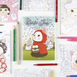 现货包邮韩国可爱猫咪画册填色卡绘画本 儿童成人DIY涂色书明信片