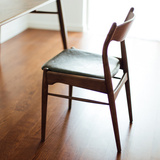 「二黑木作/好吃 餐椅」北欧经典设计 皮面软包 水曲柳实木 餐椅