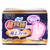 日本原装尤妮佳unicharm苏菲夜用超薄感棉柔呵护卫生巾37CM7片