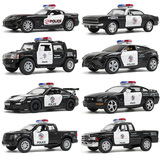 美国警车模型1:32悍马兰博基尼警车小汽车合金仿真车模玩具车