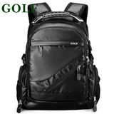 GOLF双肩包男帆布背包商务电脑包防水韩版学院风书包大容量旅行包