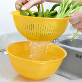 日本进口inomata塑料盆洗菜盆 水果盆厨房淘米盆淘米篮沥水篮