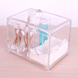 化妆棉收纳盒 亚克力棉签盒透明有盖防尘卸妆棉化妆品收纳整理盒