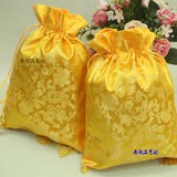 中国风明黄龙纹抽口布袋大号锦囊锦袋旅行杂物收纳袋包装袋袋子
