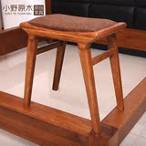 日式纯实木化妆凳白橡木梳妆凳简约换鞋凳沙发茶几矮凳子清仓特价