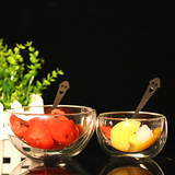 正品特价透明水果碗沙拉碗玻璃碗创意小碗大碗餐具冰淇淋碗甜品碗