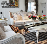 欧式沙发新古典布艺沙发客厅实木沙发组合售楼处样板房家具定制