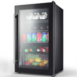 95L冷藏带冷冻玻璃门冰箱家用红酒恒温柜单门小型茶叶保鲜柜冰吧