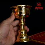 藏传佛教供灯专用纯铜酥油灯 纯铜铸造抛光加厚酥油灯杯 灯座
