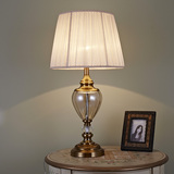 欧式水晶台灯 高档美式玻璃台灯LED 奢华客厅台灯卧室床头台灯