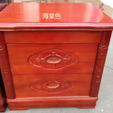 橡木床头柜实木床头柜整装小柜子原木海棠红棕柚木色批发厂家直销