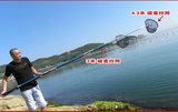 米4米渔具折叠抄网头不锈钢捞鱼网兜钓鱼伸缩超硬碳素抄网杆3