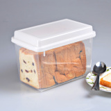 日本进口保鲜盒塑料土司盒大号面包盒食品收纳盒长方形便当盒饭盒