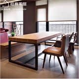 美式实木办公会议桌大型会议桌高档松木办公桌欧式家用餐桌饭桌