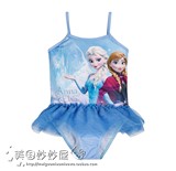 英国mothercare代购童装16春夏女宝女童Disney冰雪公主连体泳衣