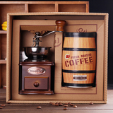 沃梵复古经典手摇咖啡磨豆机配蓝山咖啡豆礼盒装手动咖啡豆研磨机