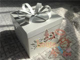 欧珀莱圣诞白色铁艺杂物盒 超优质桌面收纳盒糖果盒首饰盒礼品盒