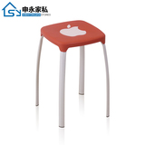 申永金属塑料凳宜家钢管餐凳创意彩色餐椅简约铁脚方凳可叠放包邮