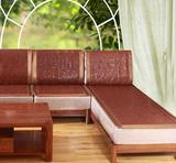bh麻将凉席坐垫椅垫 麻将竹席子沙发垫子 正方形碳化色有绑带