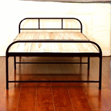 架木板床1米1.2加固钢架钢木床简易折叠床单人双人床午睡午休床铁