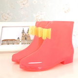 时尚马丁儿童雨靴宝宝水鞋透明可爱果冻甜美女童雨鞋防水防滑水靴