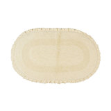 印度新品手工布艺纯棉椭圆形地垫简约新中式地毯样板房装饰毯门垫
