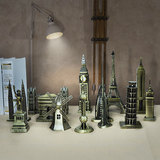 世界名筑地标模型巴黎埃菲尔铁塔文昌塔大本钟建筑摆件客厅装饰品