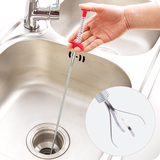 厨房水槽防堵洗疏通器管道异物抓取器可弯曲下水道毛发头发清理器
