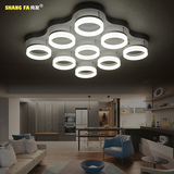 LED现代简约个性创意圆环客厅灯饰餐厅吧台灯亚克力创意卧室灯具