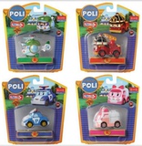 韩国Q版变形POLI变形回力汽车玩具车珀利警车闪亮儿童变形机器人