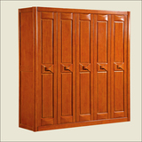 整体衣柜 3/4/5/6门实木橡木衣柜 特价 木质对开门现代中式衣柜