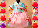 韩国儿童韩服礼服公主裙宝宝女童周岁婴幼儿童装民族表演服花童裙