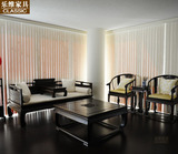 中式客厅沙发组合 罗汉床榻 老榆木家具 全实木 皇宫圈椅仿古家具