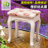 梳妆台凳子梳妆凳坐凳实木欧式白色韩式现代简约田园风宜家特价