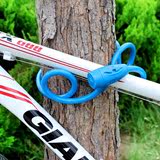 玥玛专业户外自行车锁带锁架山地车锁单车锁头 钢丝锁防盗锁具 玫