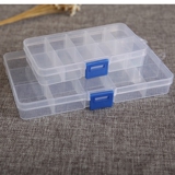 实用韩国透明塑料首饰盒小格子收纳盒药盒便携手饰盒子饰品盒批发