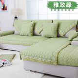 亚麻沙发垫布艺欧式亚麻沙发垫夏季沙发垫子防滑绿色棉麻布艺定做
