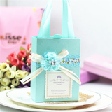 2016新品婚礼糖盒大号喜糖盒子 创意定制韩式结婚手提抽屉式纸盒