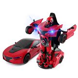 rastar/星辉RS战警机器人一键遥控变形汽车金刚儿童玩具遥控汽车