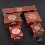 实木珠宝玉器把件盒 实木手镯盒 玉器包装盒珍藏品金属边礼品盒
