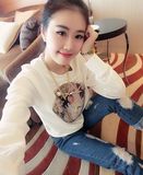 2016春季新款韩版女装大码显瘦春秋百搭上衣时尚女长袖t恤小衫潮