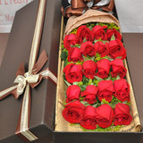 超美，19朵红玫瑰花鲜花礼盒圣诞节情人节鲜花速递上海鲜花店送花