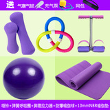 女士 瑜伽 球垫 拉力器紫粉蓝 色套装健身 瘦小哑铃 初学者包邮