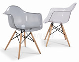 伊姆斯经典餐椅 创意时尚实木椅透明 设计师椅子 简约办公椅