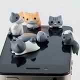 包邮起司猫超萌苹果三星3.5mm通用可爱猫猫咪小猫卡通防尘塞耳塞