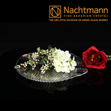 德国进口nachtmann水晶玻璃果盘 创意果盘 叶纹造型果盘 田园风