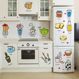创意厨房餐厅防水 冰箱贴纸 卡通儿童客厅卧室墙壁背景装饰墙贴画