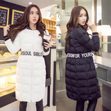 2015冬季新款韩版修身显瘦时尚中长圆领羽绒棉服女棉衣