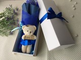 蓝色妖姬玫瑰鲜花礼盒单枝情人节送女朋友生日礼物求婚母亲节包邮